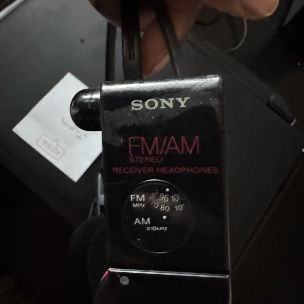Sony Black FM/AM Stereo Headphones